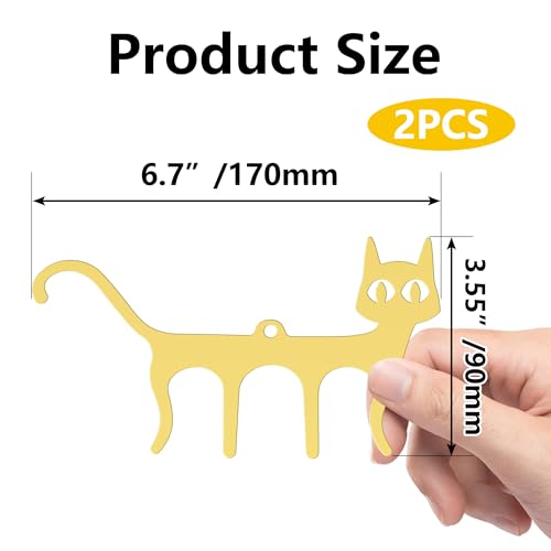 2 Pcs Golden Metal Music Book Clips Page Holders,Cute Cat Shaped - color: Gold