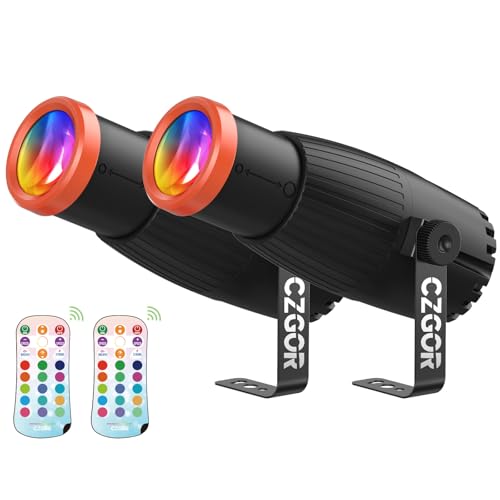 18W Pinspot Light, RGBW Mirror Disco Ball Spotlight with Remote - style: Modern