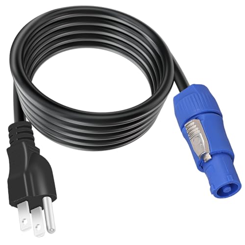 3-Prong NEMA 5-15P to PowerCON Cable 20A 3 Pin PowerCon Input Connector to NEMA 5-15P Connector Cord 16AWG for Outdoor Stage Light LED Screen-3.05M/10FT - size: 3.05M/10FT Type B