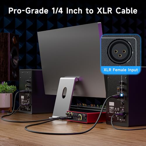 Cable Matters 6.35mm 1/4 Inch TRS to XLR Cable, Male to Male, 6ft | XLR to TRS Cable, M-M, Black, Not for Microphone Use - size: 6 ft