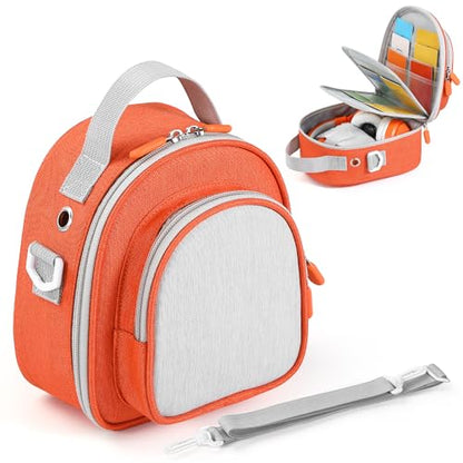 Carrying Case Compatible with Yoto Mini 2024 Edition & Headphone - color: Orange