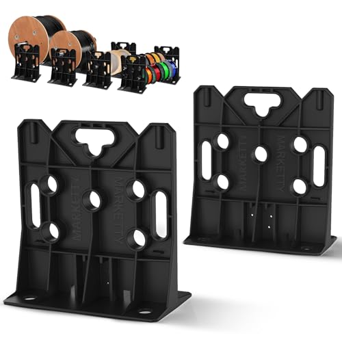 Multi Purpose Wire Dispenser, Cable/Wire Spool Rack, Wire Spool Caddy, Holds Spools Up to 34" In Diameter, Load Capacity 330 LBS, 1 Pair (BLACK) - color: Black