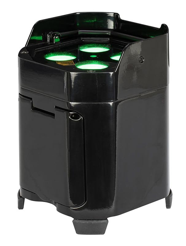 Audiosavings Bundle: Element H6 Pak (6) RGBAW+UV LED Outdoor Wireless DMX Wash Lights Bundle with Rockville Stage Matrix 36 RGB 6x6 Matrix Blinder Light + Fog/Smoke Machine w/Remote+Fluid (3 Items)