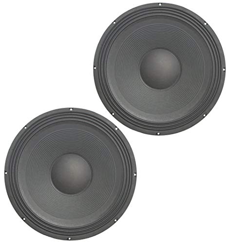 Harmony Audio 18" PA Replacement Subwoofer 1200W 16 Ohm Woofer 2 Pack | 18 inch dual pro speaker pair, revives blown bass drivers, deep low-end punch, drop-in fix, twin bin stage rig ready - size: 16 Ohm, style: Two Pack