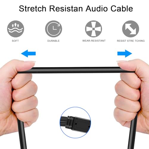 3.3FT-1 Pack 3.5mm TRS to 2 XLR Cable, Black, Unbalanced 1/8 TRS Male to Dual XLR Female, Y Splitter Breakout Cable, 3-Pin, Pure Copper and Plated Connectors for Smartphone