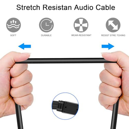 3.3FT-1 Pack 3.5mm TRS to 2 XLR Cable, Black, Unbalanced 1/8 TRS Male to Dual XLR Female, Y Splitter Breakout Cable, 3-Pin, Pure Copper and Plated Connectors for Smartphone