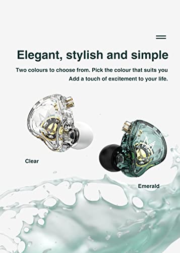 TRN MT1 in-Ear Earphone Headphones, HiFi in-Ear Earphone Earbud with New 10mm Composite Magnetic Dynamic Driver Monitor Earbuds with Detachable C Pin 0.75MM Cable(with mic,Black) - color: Black, style: 3.5 Mic