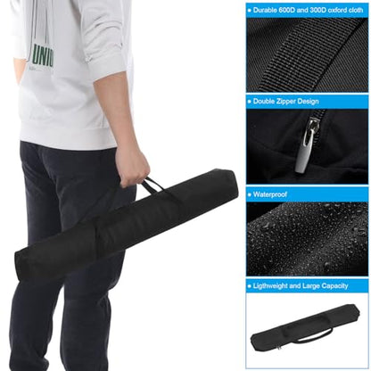 PATIKIL 35 Inch Tripod Monopod Case Bag, Nylon Folding Camping Chair Storage Replacement Bag Tripod Carrying Case with Shoulder Strap for Outdoor Travel Camping, Black - size: 35 x 3.5 x 3.5 inch
