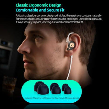 KZ Taurus in Ear Monitor Headphones, Horizontal 2DD in Ears, Gaming Earbuds, Noise Isolating Ear Buds Sound Localization in-Ears for Singers Musicians Audiophiles - color: Clear, style: no Mic