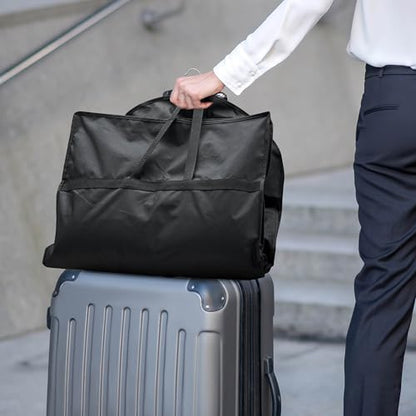 Lazebox 43" Travel Garment Bag with Accessories Zipper Pocket, Heavy Duty Suit Bag for Suits, Tuxedos, Dresses, Coats, Black, 3 packs - size: 43inch-3 packs-Black