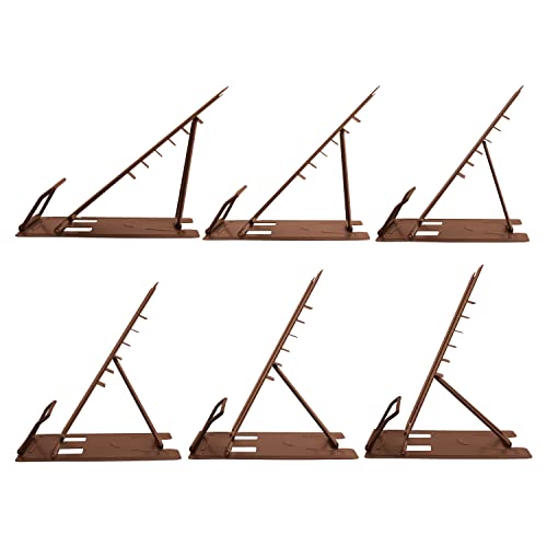 Honagu Book Stand Metal Desk Book Holder, Book Holders for Reading Hands Free, Adjustable Cookbook Documents Holder, Portable Bookstand for Music Books, Textbook, Recipe, Tablet, Ipad (Brown) - color: Brown