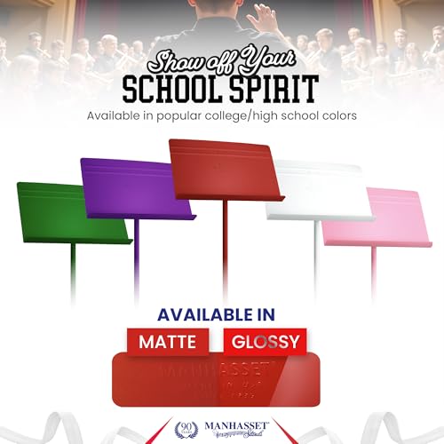Manhasset 48 Symphony Music Stand for Sheet Music - Model 4801MRD - color: Red, Matte, size: Pack of 1