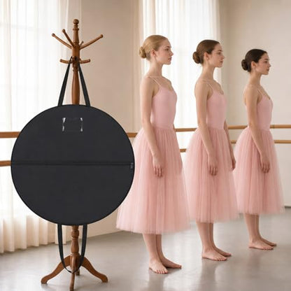 Tutu Garment Bag for Ballet, 40 Inch Foldable Pancake Tutu Bag for Hanging Clothes, Dance Ballet Bags with Full Zipper, Storage Bags for Costume, Travel