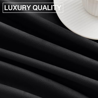 StangH Black Velvet Curtains 92 inches for Home Theater, 2 Panels - color: Neutral Series - Black, size: 52"W x 92"L (Pack of 2)