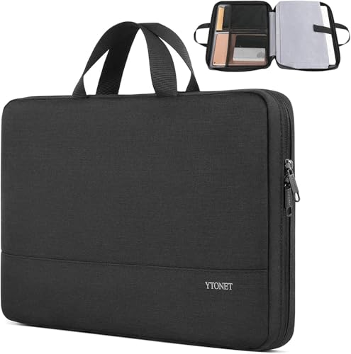 Ytonet Laptop Sleeve Case 16 Inch, Slim Laptop Cover with Handle - color: Charcoal Black, size: 16 inch