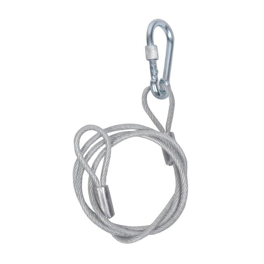 Prox T-SC3FT 3Ft Safety Cable Galvanised Steel Wire with Silver PVC for Truss Stage Lighting