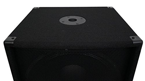 Rockville SBG1154 15" 800W Passive 4 Ω Pro DJ Subwoofer, Mdf/Pole Mount | 800W Peak / 400W RMS, 70 Oz Magnet, 3" Voice Coil, Ported Enclosure, SpeakON I/O, Steel Grille, Recessed Handles - style: 4 Ohm
