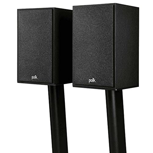 Polk Monitor XT15 Pair of Bookshelf or Surround Sound Speakers - Hi-Res Audio Certified, Dolby Atmos & DTS:X Compatible, 1" Terylene Tweeter & 5.25" Dynamically Balanced Woofer (Pair, Midnight Black) - style: Surround Speakers w/ 5.25" Woofer - Pair (XT15