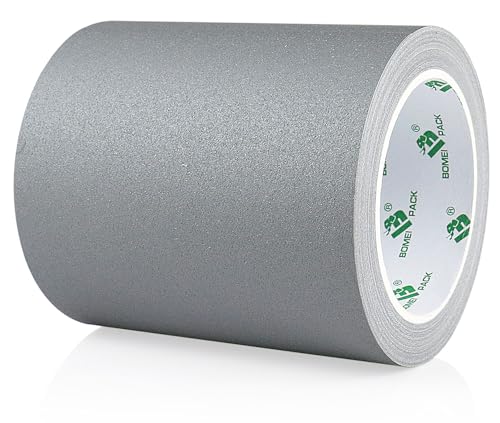 BOMEI PACK Gray Matte Gaffer Tape Non-Reflective 5inch x 20yds No Residue Hand Tear Fabric Self-Adhesive Tape for Labeling, Cable, Photography, Painters,Walls,Electrical and Cords - color: Grey