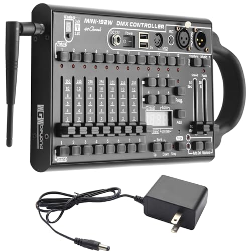 Wireless DMX Controller,192 Channel DMX512 Controller Stage Lighting Equipment & Accessorie For Dj, Ktv, Large Concert, Holiday Party And Fashion Show DMX Light Controller - size: 192 channel DMX-192
