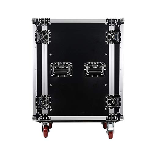 Seismic Audio - SA-PTR-16UC - 16 Space Pro Audio DJ Road Rack Case with Casters - 16U Pro Tour Grade Rack