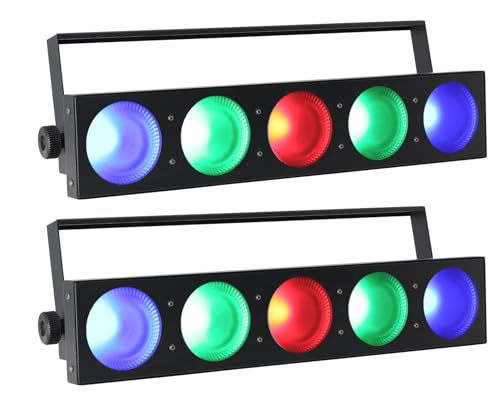 Rockville Five-Eye 5 Head RGB Blinder Light, 19 Channel DMX, 150W, 2-Pack