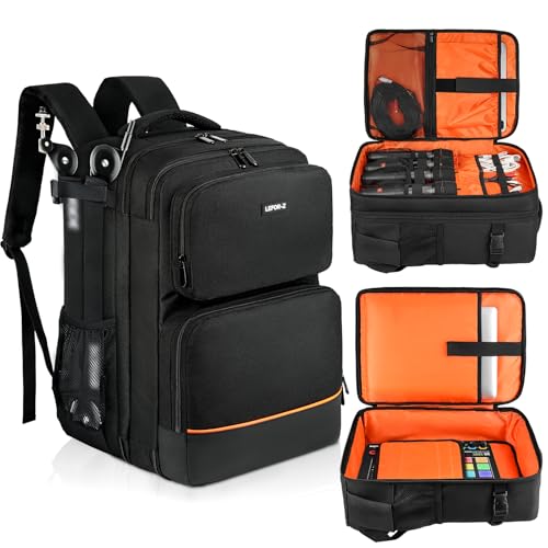 Audio Mixer Travel Case Fits for RODECaster Pro II,RODECaster Pro,RC Duo,Yamaha MG10XU,TC-Helicon GoXLR,Podcast DJ Mixer Backpack Bag with Multi-Pockets for Microphones,Cables,Podcast Equipment