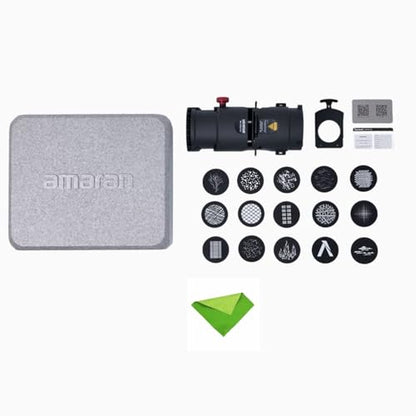 Aputure Amaran Spotlight SE 19º Lens Kit for Amaran Halo 300x 200x 100x | Projection Lens Modifier for Amaran 300C 150C Amaran 200X 100x 60x and Other Power not Exceeding 300W Bowens Mount Light