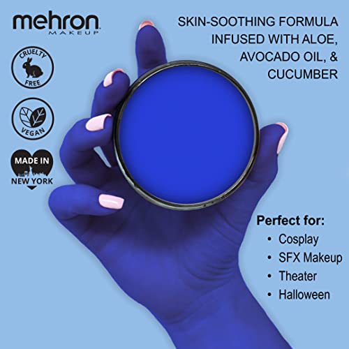 Mehron Makeup Paradise AQ - LAGOON BLUE, Water-Activated Face & Body Paint - color: Lagoon Blue, size: 1.4 Ounce