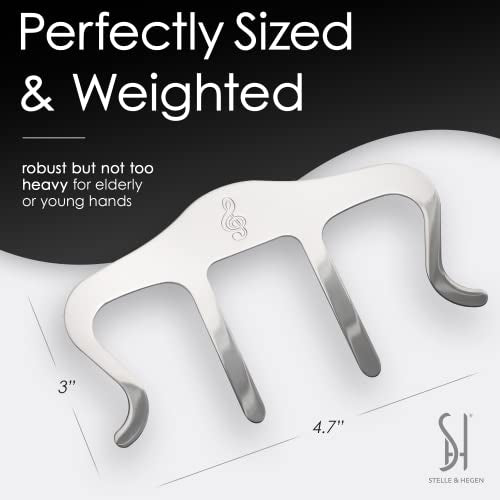 Stelle & Hegen Piano Book Holder - Music Book Clip, Sheet Music Holder | Stainless steel music page holder for piano, keyboard, guitar and violin; treble clef design, gift for piano players - style: Classic Edition