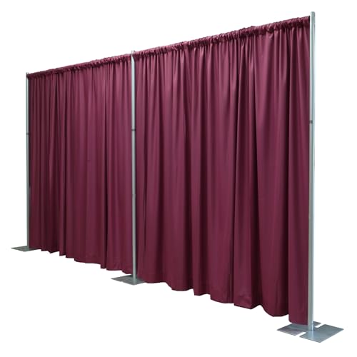 OnlineEEI Pipe & Drapes Portable Stand Kit, 8FT x 20FT Photo Backdrop Set with Portable Stand, Photography Background for Weddings, Birthday Parties, Business Events (Burgundy) - color: Burgundy