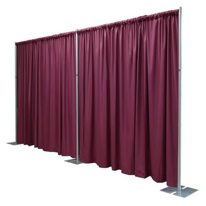 OnlineEEI Pipe & Drapes Portable Stand Kit, 8FT x 20FT Photo Backdrop Set with Portable Stand, Photography Background for Weddings, Birthday Parties, Business Events (Burgundy) - color: Burgundy