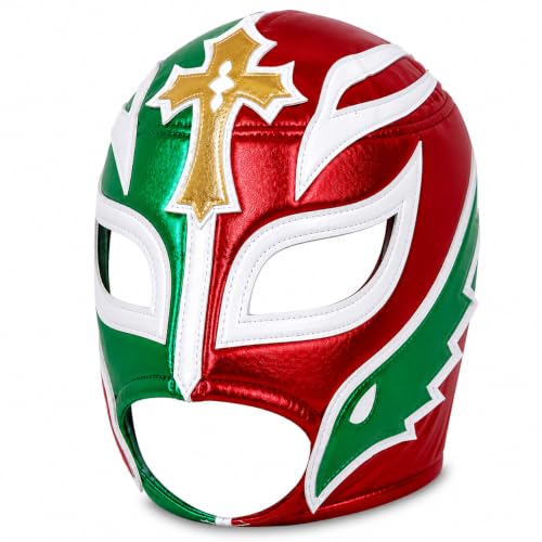 Artisans Bazaar Mexican Custume Wear Masks Luchador Mexicano Wrestling Masks Foamy Material for Men & Women Lucha Libre Adult - style: Rey Mistero Green