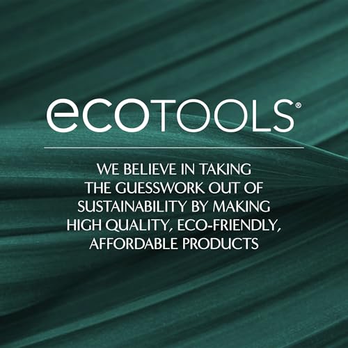 EcoTools On-The-Go Makeup Brush Kit, Travel Makeup Brush Set | Easy touch-ups anywhere with travel makeup brushes for face and eyes, mini makeup brushes with synthetic hair, plus brush bag - size: 4 Piece Set