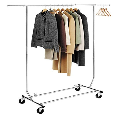 Round Tubing Collapsible Garment Rack, 44670 | Professional-grade garment rack, chrome or powder-coated finish, commercial-grade tubing for high-volume retail use - style: Commercial Use