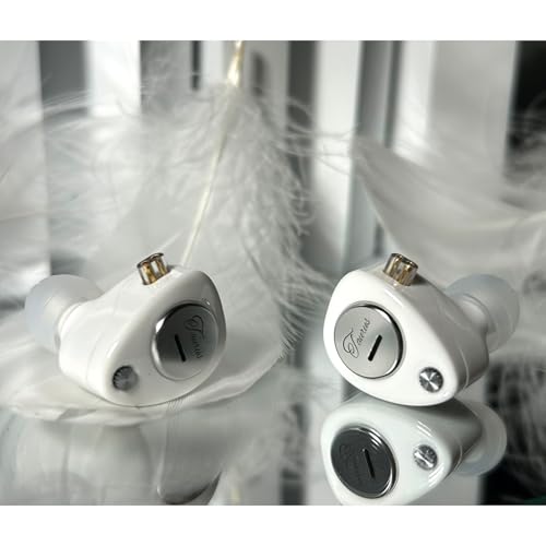 KZ Taurus in Ear Monitor Headphones, Horizontal 2DD in Ears, Gaming Earbuds, Noise Isolating Ear Buds Sound Localization in-Ears for Singers Musicians Audiophiles - color: SolidWhite, style: no Mic