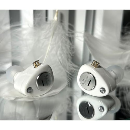 KZ Taurus in Ear Monitor Headphones, Horizontal 2DD in Ears, Gaming Earbuds, Noise Isolating Ear Buds Sound Localization in-Ears for Singers Musicians Audiophiles - color: SolidWhite, style: no Mic