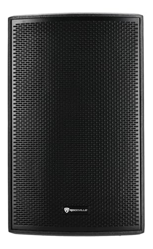 Rockville PLX12 12" Powered PA Speaker, 3000W Peak / 750W RMS, Plywood, DSP | Enclosure, Bluetooth 5.2 TWS, 2 XLR/TRS Inputs, AUX, XLR Output, Wedge Monitor, Pole Mount, 127dB SPL, Class D, 12 Fly Points