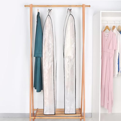 Zilink Leather Jacket Coat Storage Bags Dress Bags for Gowns Long 60 in | 7in Gussted, Wrinkle Free, Breathable, Dust Covers for Hanging Clothes for Leather Jacket Fur Coat Puffy Dress Storage, 4Pack - size: 60"-4pcs