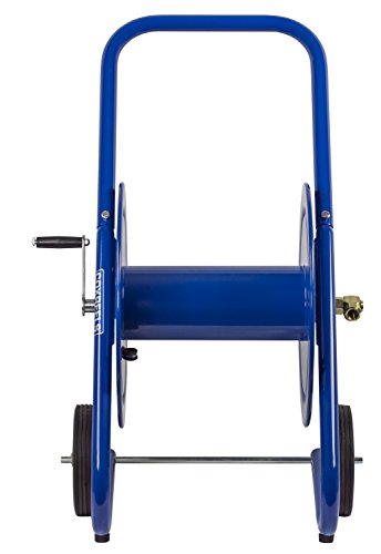 Coxreels 117-3-200-DM Hand Crank Dolly Hose Mount | Water Hose Cart with Wheels | Industrial Water Hose Reel Cart | Mobile Reel for Garden Hose | Fits 3/8'' x 200' Hose | 21” x 19” x 36.25” - size: 3/8" x 200'