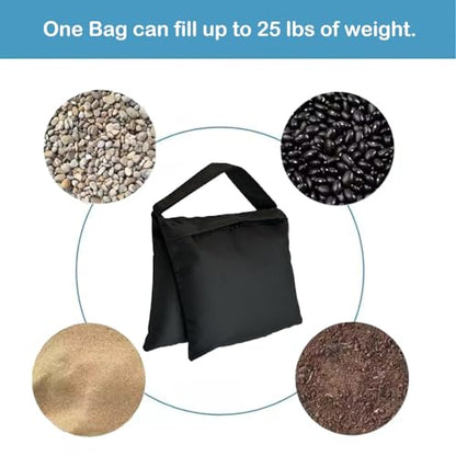 8 Pack Weight Sand Bags Saddle-Bag Style for Photography Tripod, Video Equipment, Studio Set, Light Stand, Film Set, Folding Chair, Camping Tents, Sports, Indoor Outdoor Use - style: 8-Pack