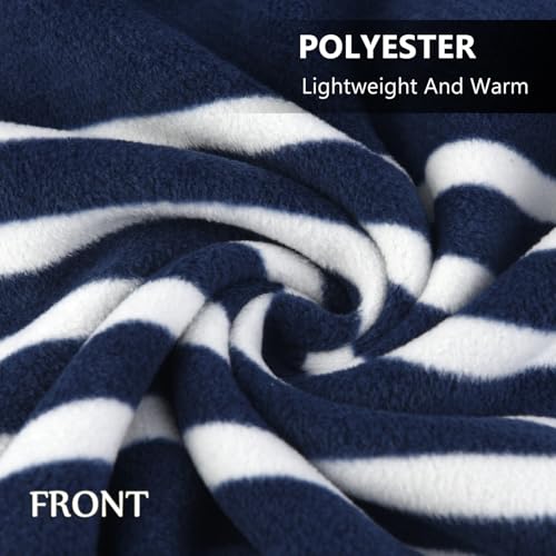 forestfish Fleece Wearable Blanket Plus Size, Comfy Lightweight Lap Blanket Poncho Throw With Buttons, 63“x 55”(Blue) - color: Blue, size: Large(63"x55")