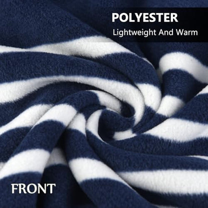 forestfish Fleece Wearable Blanket Plus Size, Comfy Lightweight Lap Blanket Poncho Throw With Buttons, 63“x 55”(Blue) - color: Blue, size: Large(63"x55")