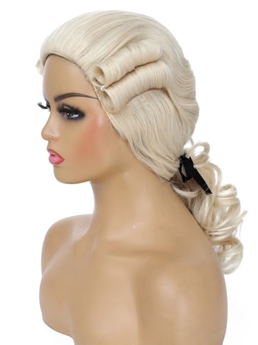 Adequate Judge Colonial Wigs for Women,Founding Father Costume,George Washington Costume,Revolutionary War, Halloween Costume Wig (Beige) - color: C-Beige
