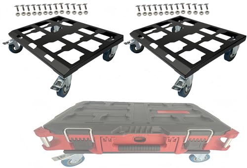 Heavy Duty Tool Box Dolly Compatible with Suitable for Waukee Packing Toolbox compatible carts Load-Bearing Capacity Up to 300lb (2set)