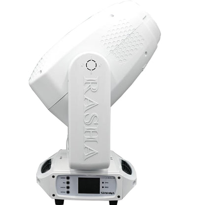 Rasha Professional Cybrid G2 Hybrid Moving Head Light White, 23,000lm LED Spot Beam Wash, 2°-35° Zoom, 9+ Colors CTO, 8 Rotating 7 Static Gobos, 3-Facet Prism, 17,000 Lux@5m, 22 DMX Channels - color: White