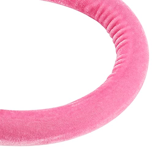4 Pack 6.5 Feet Pink Velvet Rope Barrier, Velvet Stanchion Rope with Gold Hooks Velvet Hanging Rope for Movie Theaters, Parties, Hotels, Restaurants