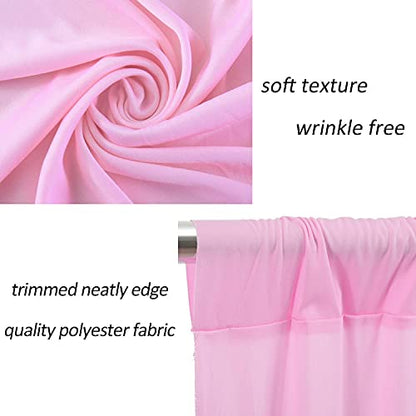 AK Trading DRAPE-5x10 Polyester Backdrop Drapes Curtains Panels with Rod Pockets, Pink, 10' x 10' - color: Pink, size: 60"W x 120"L (Pack of 2)