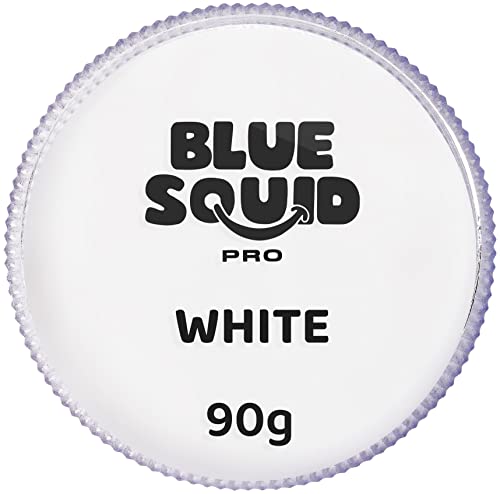Blue Squid PRO Face Paint - Professional Water Based Single Cake Facepaint & Body Paints - SFX Makeup, Kids Adults Face Painting for Costume, Halloween, Cosplay - Classic White 90g / 3oz - color: Classic White 90g