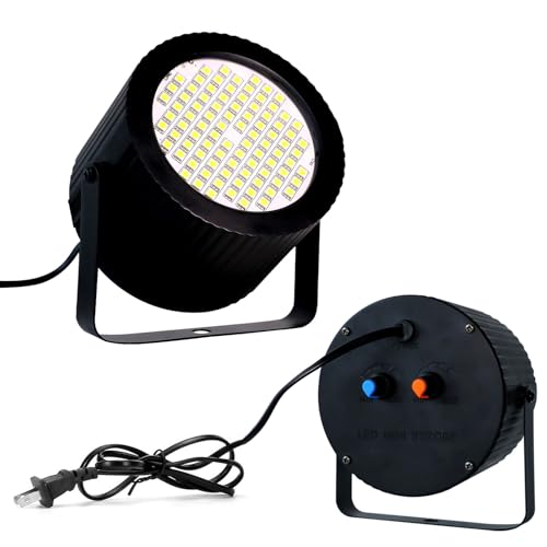 ENUOLI LED Strobe Light 88 Super Bright LED Light Flashing Lights(88 LEDs) | Sound Activation and Manual Control Variable Flash Speed Control Party Lights for Halloween Xmas Clubs,Disco,Bars - style: 88LED White